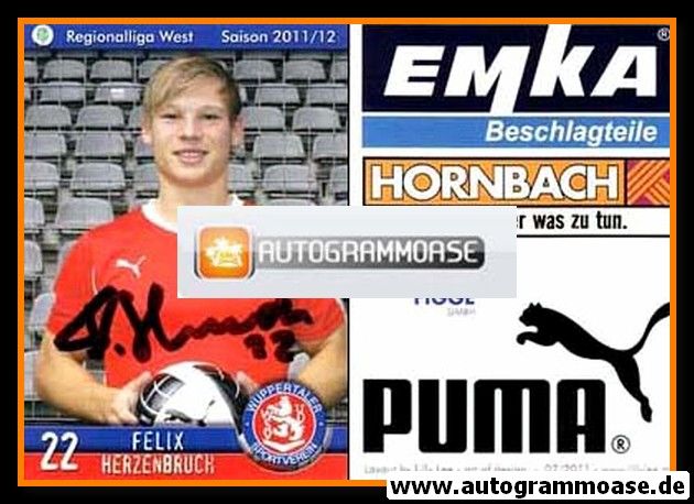 Autogramm Fussball | Wuppertaler SV | 2011 | Felix HERZENBRUCH
