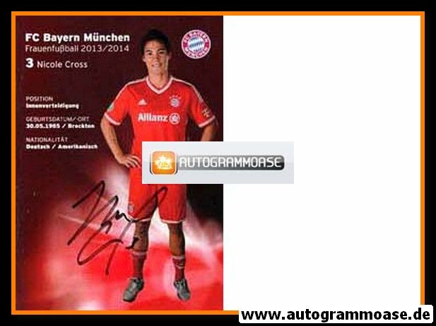 Autogramm Fussball (D) | FC Bayern München | 2013 | Nicole CROSS