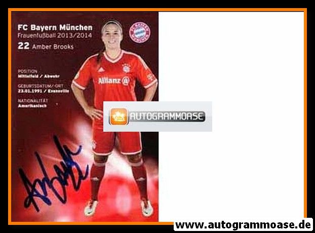 Autogramm Fussball (D) | FC Bayern München | 2013 | Amber BROOKS