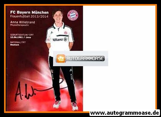 Autogramm Fussball (D) | FC Bayern München | 2013 | Anna WILLEBRAND