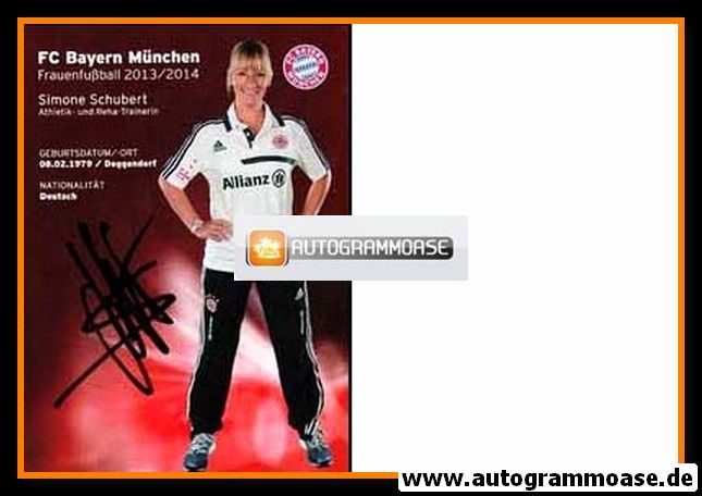 Autogramm Fussball (D) | FC Bayern München | 2013 | Simone SCHUBERT