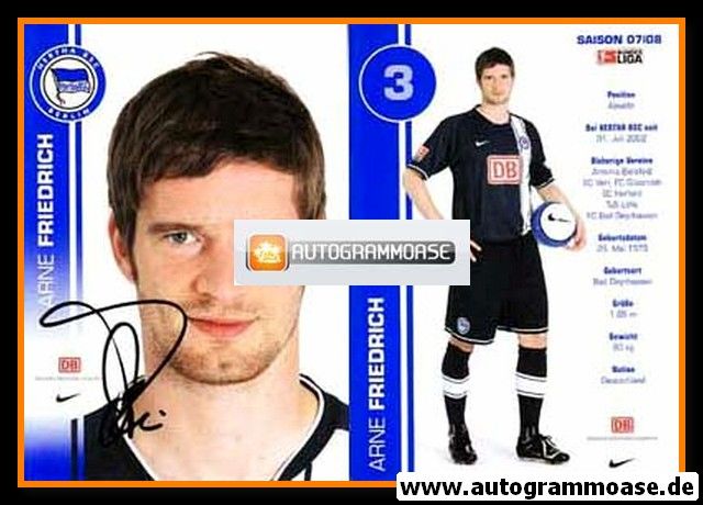 Autogramm Fussball | Hertha BSC Berlin | 2007 | Arne FRIEDRICH