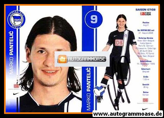 Autogramm Fussball | Hertha BSC Berlin | 2007 | Marko PANTELIC