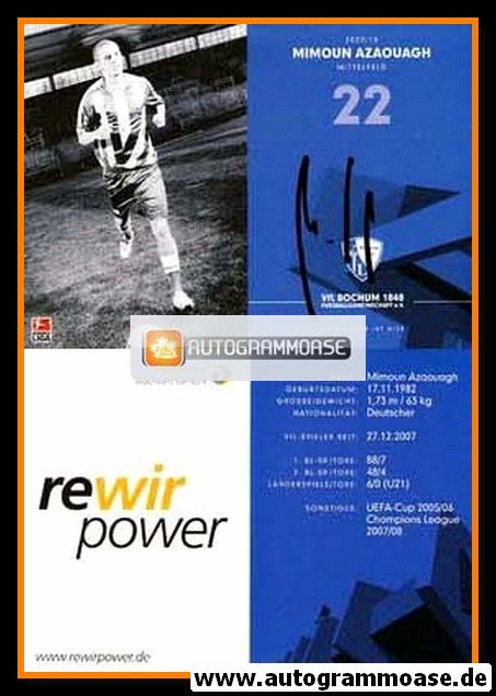 Autogramm Fussball | VfL Bochum | 2009 | Mimoun AZAOUAGH