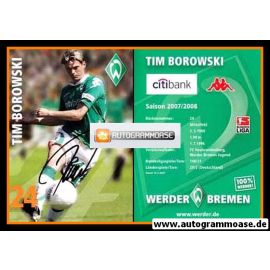 Autogramm Fussball | SV Werder Bremen | 2007 | Tim BOROWSKI