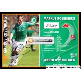 Autogramm Fussball | SV Werder Bremen | 2007 | Markus ROSENBERG