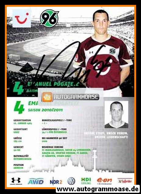 Autogramm Fussball | Hannover 96 | 2010 | Emanuel POGATETZ