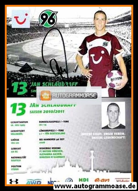 Autogramm Fussball | Hannover 96 | 2010 | Jan SCHLAUDRAFF