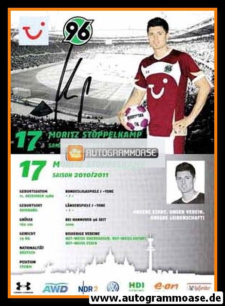 Autogramm Fussball | Hannover 96 | 2010 | Moritz STOPPELKAMP