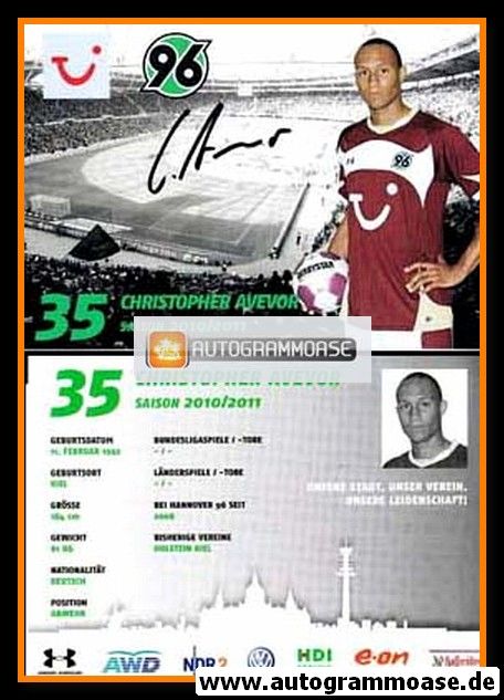 Autogramm Fussball | Hannover 96 | 2010 | Christopher AVEVOR