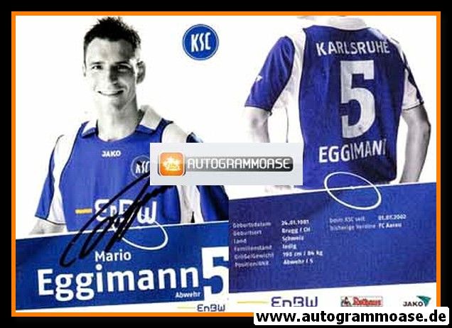 Autogramm Fussball | Karlsruher SC | 2007 | Mario EGGIMANN