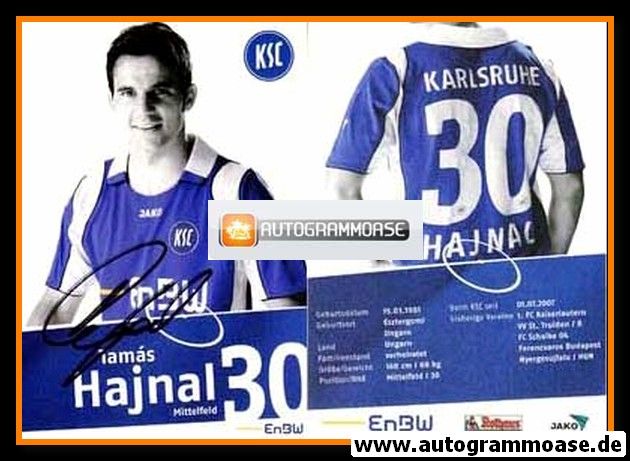 Autogramm Fussball | Karlsruher SC | 2007 | Tamas HAJNAL