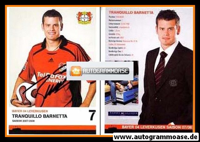 Autogramm Fussball | Bayer Leverkusen | 2007 | Tranquillo BARNETTA