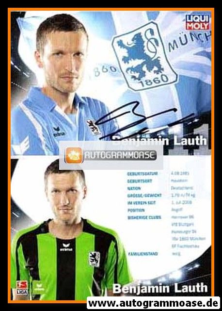 Autogramm Fussball | TSV 1860 München | 2009 | Benjamin LAUTH