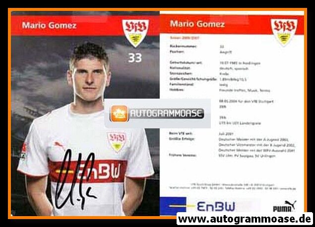 Autogramm Fussball | VfB Stuttgart | 2006 | Mario GOMEZ