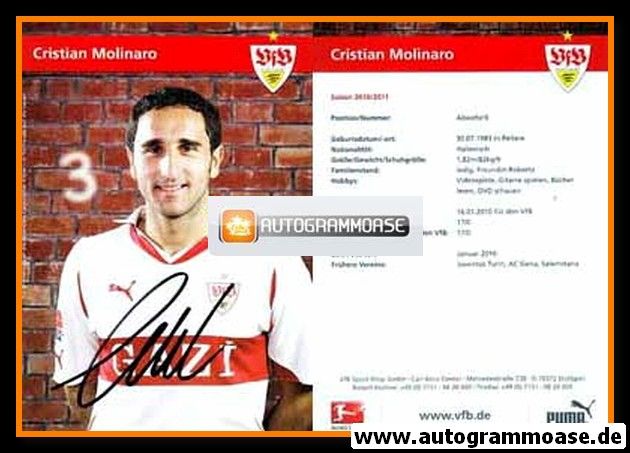 Autogramm Fussball | VfB Stuttgart | 2010 | Cristian MOLINARO
