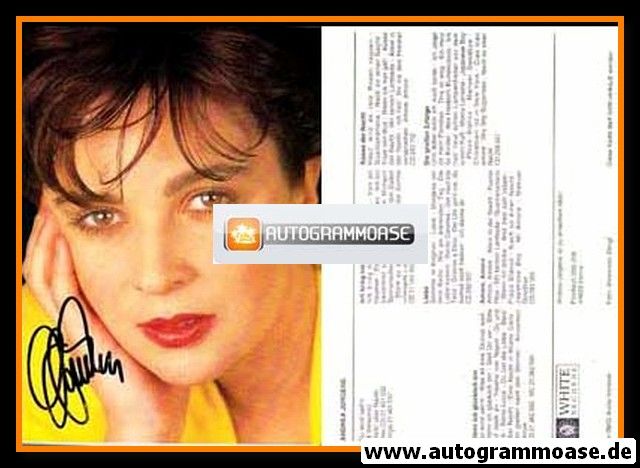 Autogramm Schlager | Andrea JÜRGENS | 1996 "Wenn Ich Glücklich Bin" (Portrait Color White)