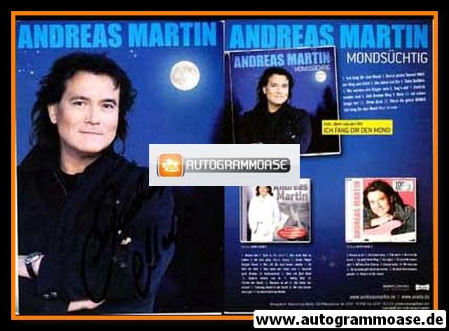 Autogramm Schlager | Andreas MARTIN | 2008 "Mondsüchtig" (Portrait Color Sony BMG)