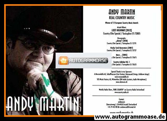 Autogramm Country | Andy MARTIN | 2012 "Lost Highway"