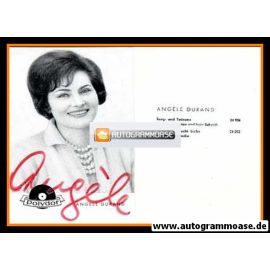 Autogramm Schlager | Angele DURAND | 1960er (Portrait SW) Polydor