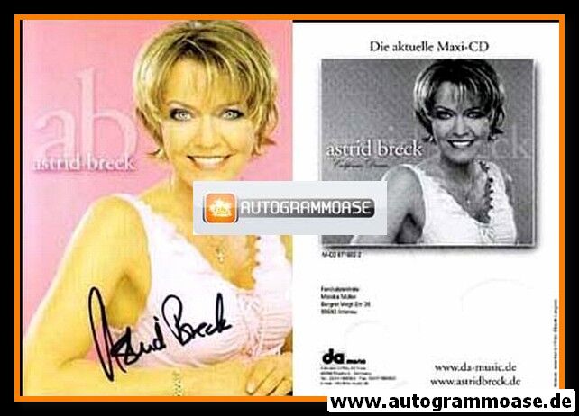 Autogramm Schlager | Astrid BRECK | 2004 "California Dream"