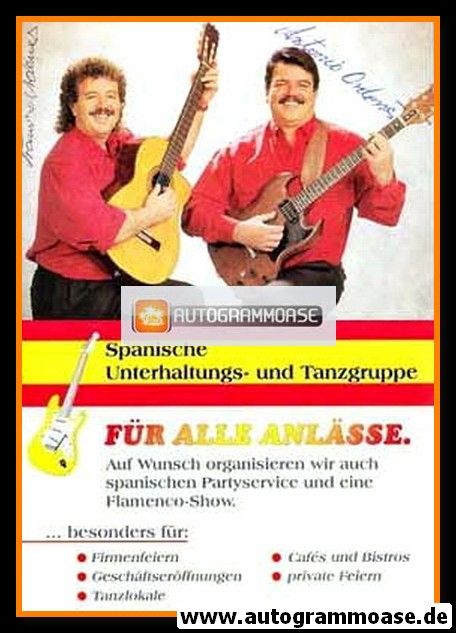 Autogramme Flamenco | Antonio + Tromino ORDONES | 1980er