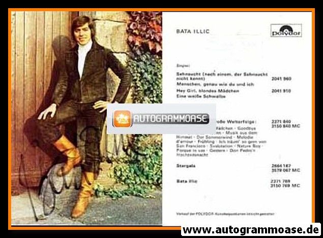 Autogramm Schlager | Bata ILLIC | 1977 "Sehnsucht" (Polydor)
