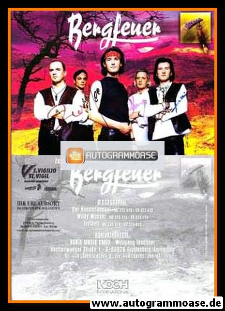 Autogramme Schlager | BERGFEUER | 1998 "Freiheit"