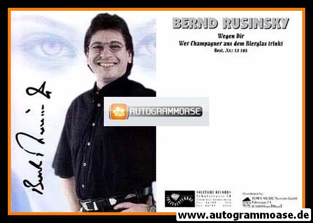 Autogramm Schlager | Bernd RUSINSKI | 1997 "Wegen Dir"