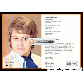 Autogramm Schlager | Bernd SPIER | 1970 "Fremde Augen" (Portrait Color) CBS