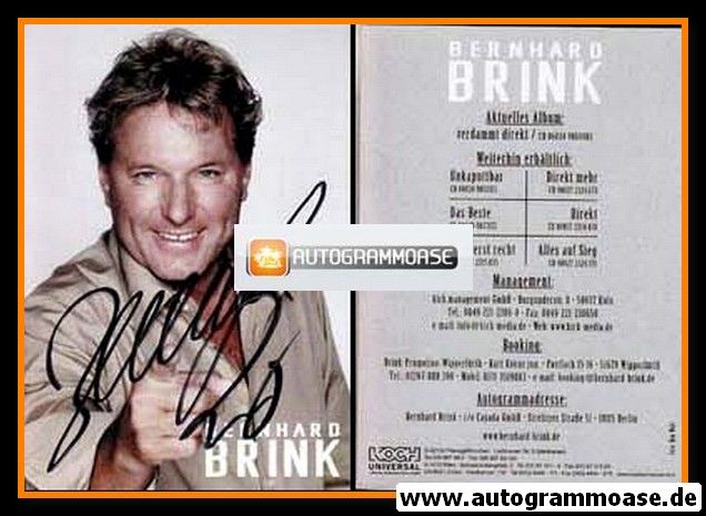 Autogramm Schlager | Bernhard BRINK | 2005 "Verdammt Direkt" (Portrait Color Koch)