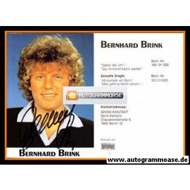 Autogramm Schlager | Bernhard BRINK | 1983 "Ich Kämpfe Um Dich" (Portrait Color Bellaphon)