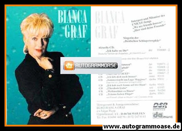 Autogramm Schlager | Bianca GRAF | 2005 "Ich Halte Zu Dir"