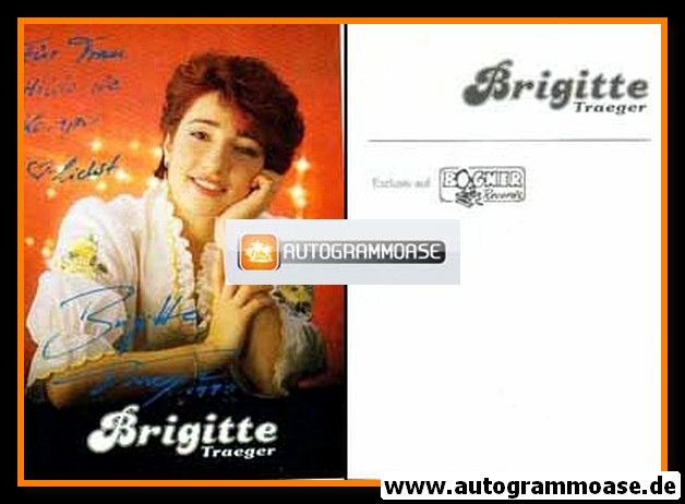 Autogramm Volksmusik | Brigitte TRAEGER | 1990er (Portrait Color) Bogner 1