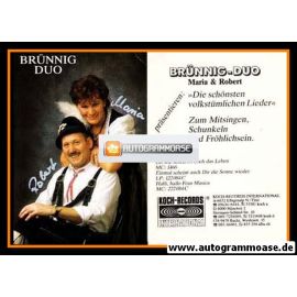 Autogramme Volksmusik | BRÜNNIG DUO | 1990er "Die Schönsten Volkstümlichen Lieder"