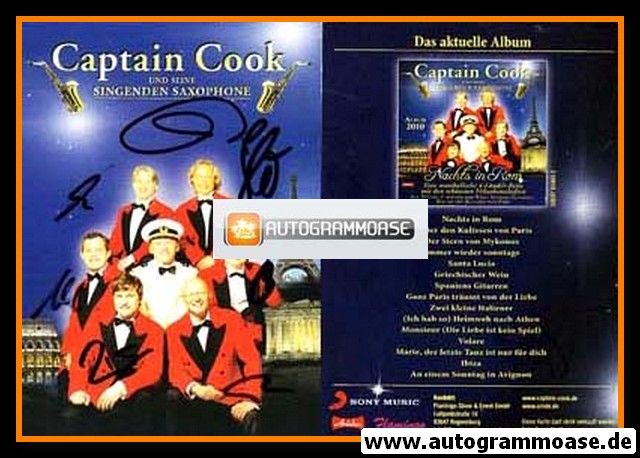 Autogramme Schlager | CAPTAIN COOK | 2010 "Nachts In Rom" (Sony)
