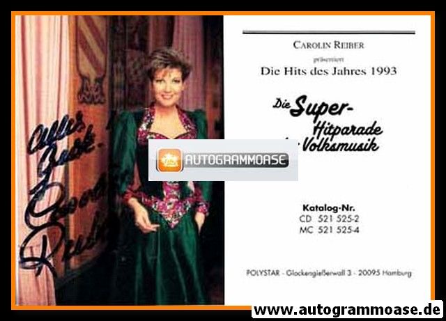 Autogramm TV / Volksmusik | Carolin REIBER | 1993 "Super-Hitparade"
