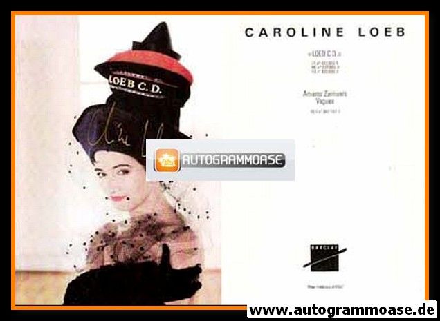 Autogramm Chanson | Caroline LOEB | 1987 "Loeb C. D."