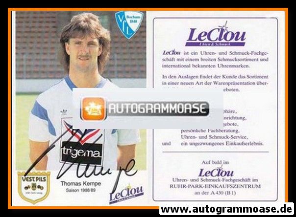 Autogramm Fussball | VfL Bochum | 1988 | Thomas KEMPE
