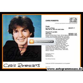Autogramm Schlager | Chris ROBERTS | 1985 "La La La Song" (Portrait Color Jupiter)