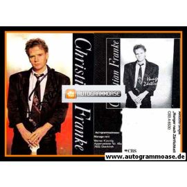Autogramm Schlager | Christian FRANKE | 1985 "Hunger nach Zärtlichkeit"
