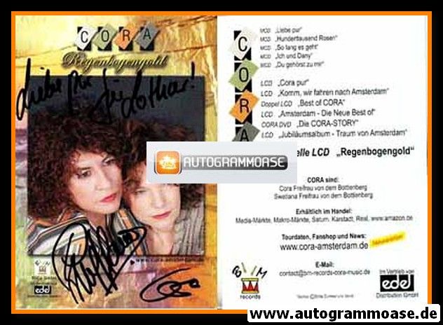 Autogramme Pop | CORA | 2008 "Traum Von Amsterdam"