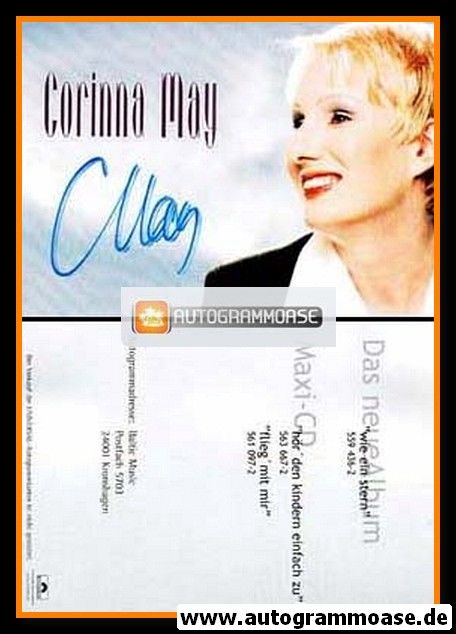 Autogramm Schlager | Corinna MAY | 1999 "Wie Ein Stern" (Portrait Color Polydor)