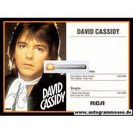 Autogramm Rock | David CASSIDY | 1975 "The Higher They Climb" Druck