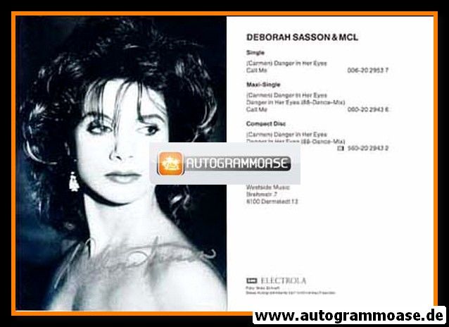 Autogramm Klassik (USA) | Deborah SASSON | 1988 "Carmen" (EMI)