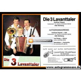 Autogramme Volksmusik | DIE 3 LAVANTTALER | 1980er (Musikhaus)
