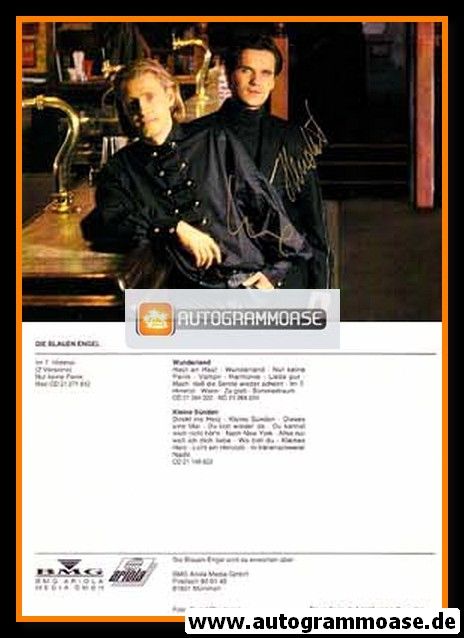 Autogramme Schlager | DIE BLAUEN ENGEL | 1995 "Im 7. Himmel"