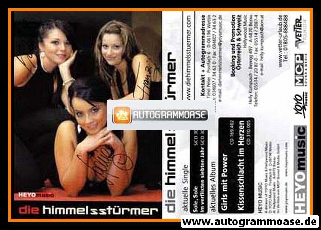 Autogramme Schlager | DIE HIMMELSSTÜRMER | 2007 "Sole Sole" 1