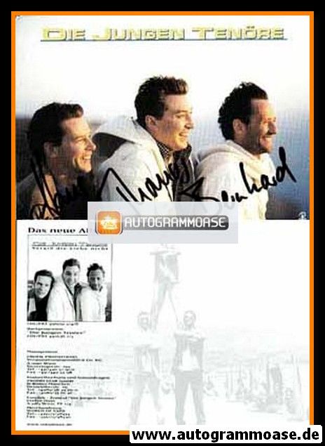 Autogramme Klassik | DIE JUNGEN TENÖRE | 1999 "Vergiss Die Liebe Nicht"