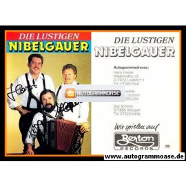 Autogramme Volksmusik | DIE LUSTIGEN NIBELGAUER | 1980er (Berton)